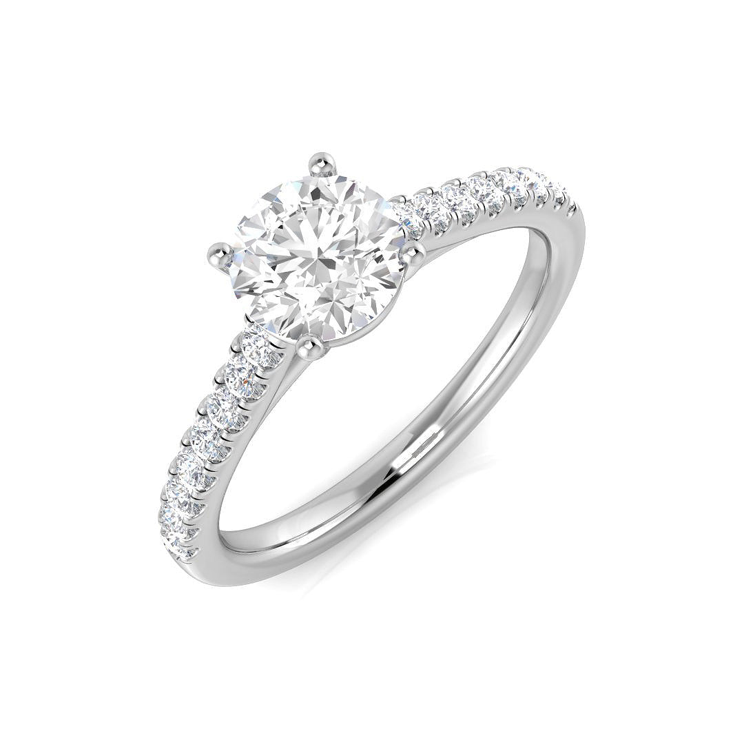 Engagement Diamond Ring 0.98ct – BJR0473 – 18k White Gold