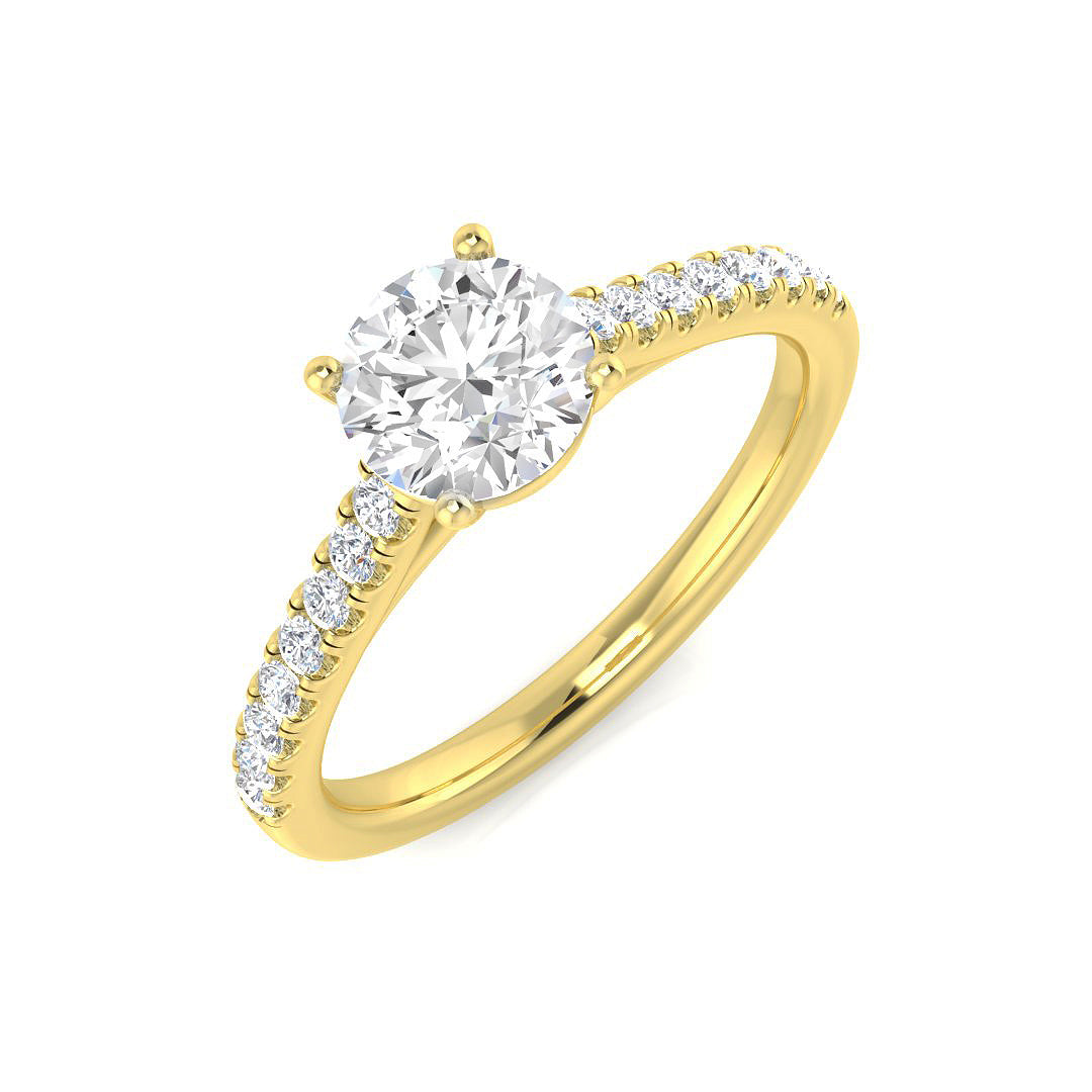 Engagement Diamond Ring 0.98ct – BJR0473 – 18k Yellow Gold