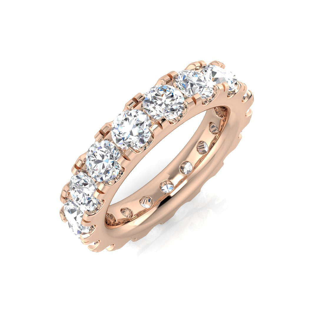 Full Eternity Diamond Ring 0.2ct–4.15ct – SR512 – 18k Rose Gold