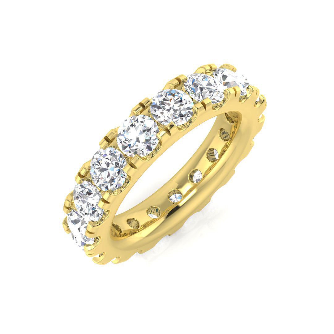 Full Eternity Diamond Ring 0.2ct–4.15ct – SR512 – 18k Yellow Gold
