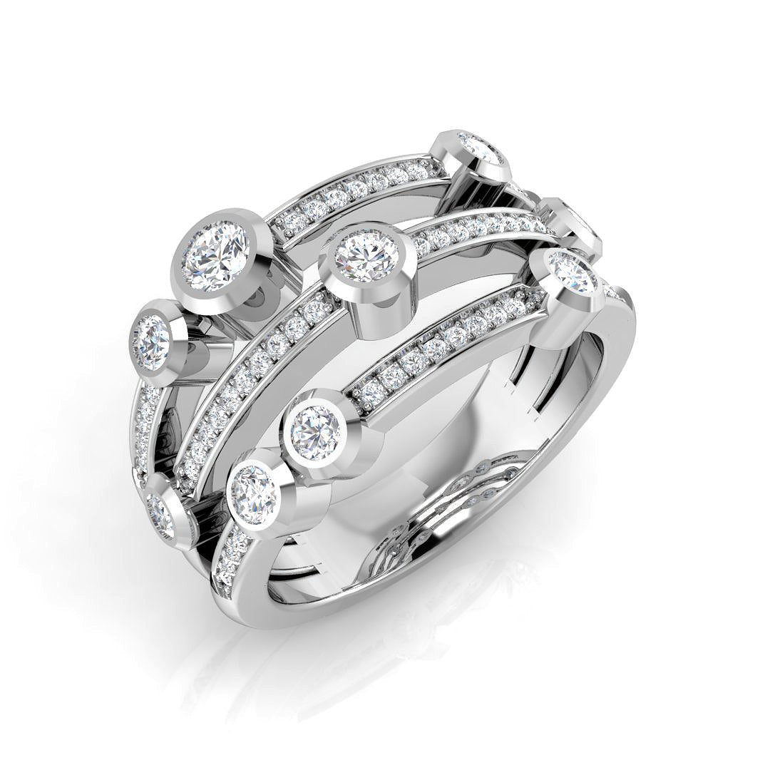 Bubble Diamond Ring 0.73ct–2.25ct – BJR0266 – 18k White Gold