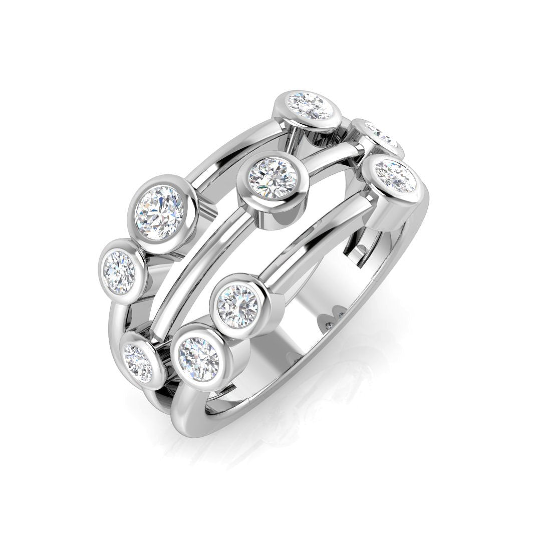 Bubble Diamond Ring 0.69ct – BJR0484 – 18k White Gold