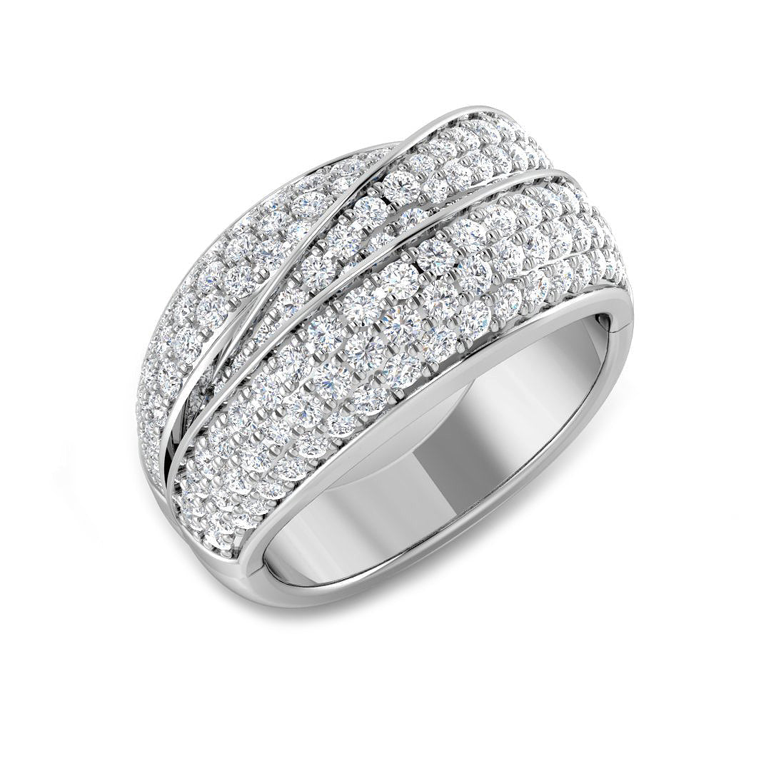 Pave Diamond Ring 1.25ct – BJR0486 – 18k White Gold