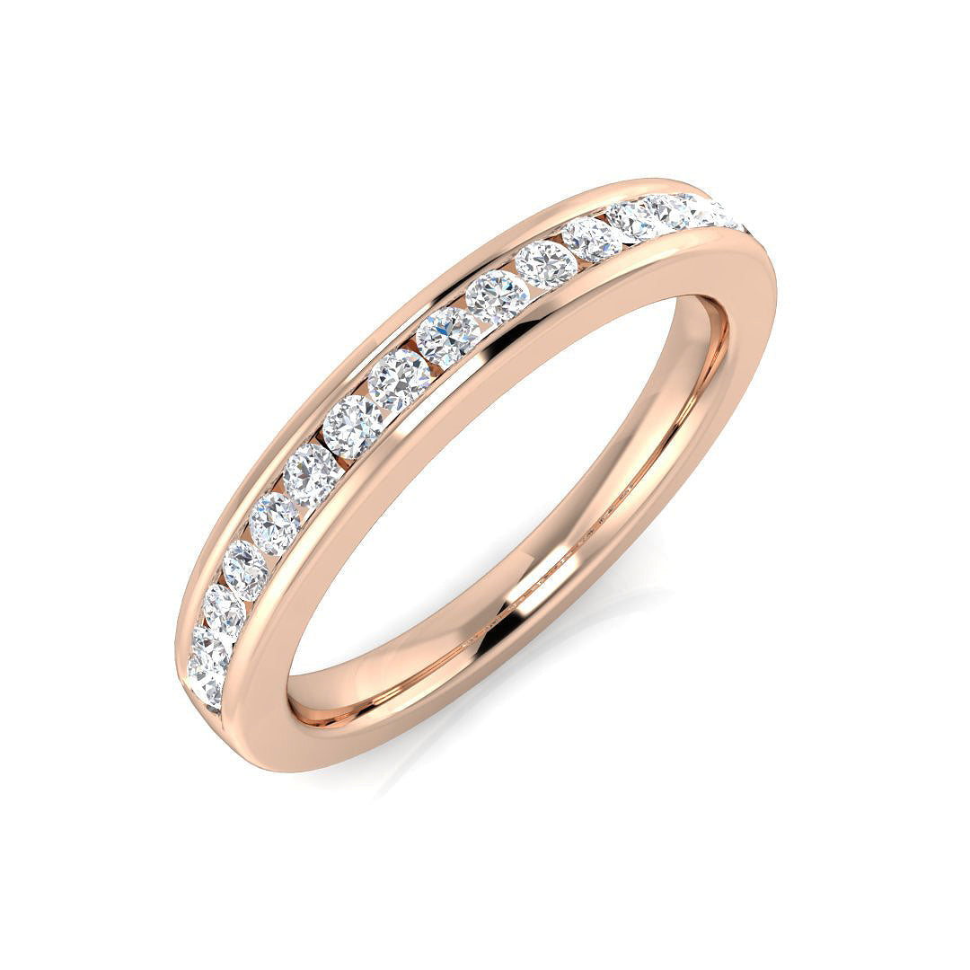 Half Eternity Diamond Ring 0.14ct–1.53ct – SR2193 – 18k Rose Gold