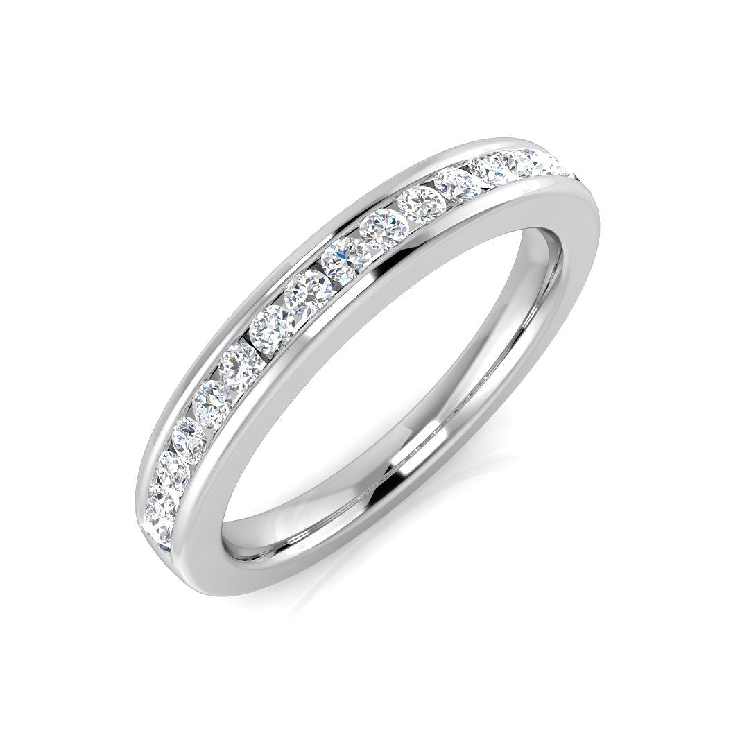 Half Eternity Diamond Ring 0.14ct–1.53ct – SR2193 – 18k White Gold