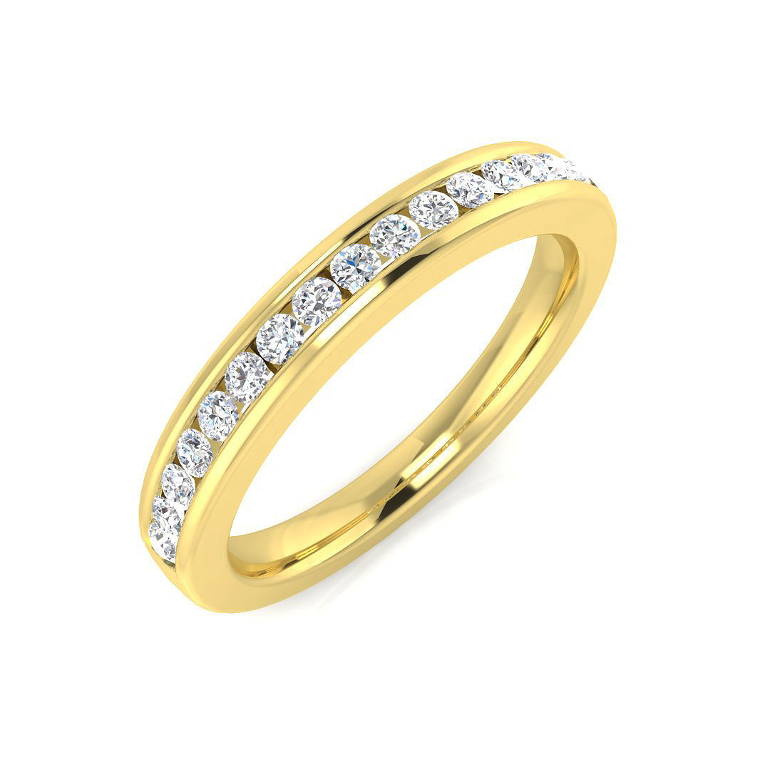 Half Eternity Diamond Ring 0.14ct–1.53ct – SR2193 – 18k Yellow Gold