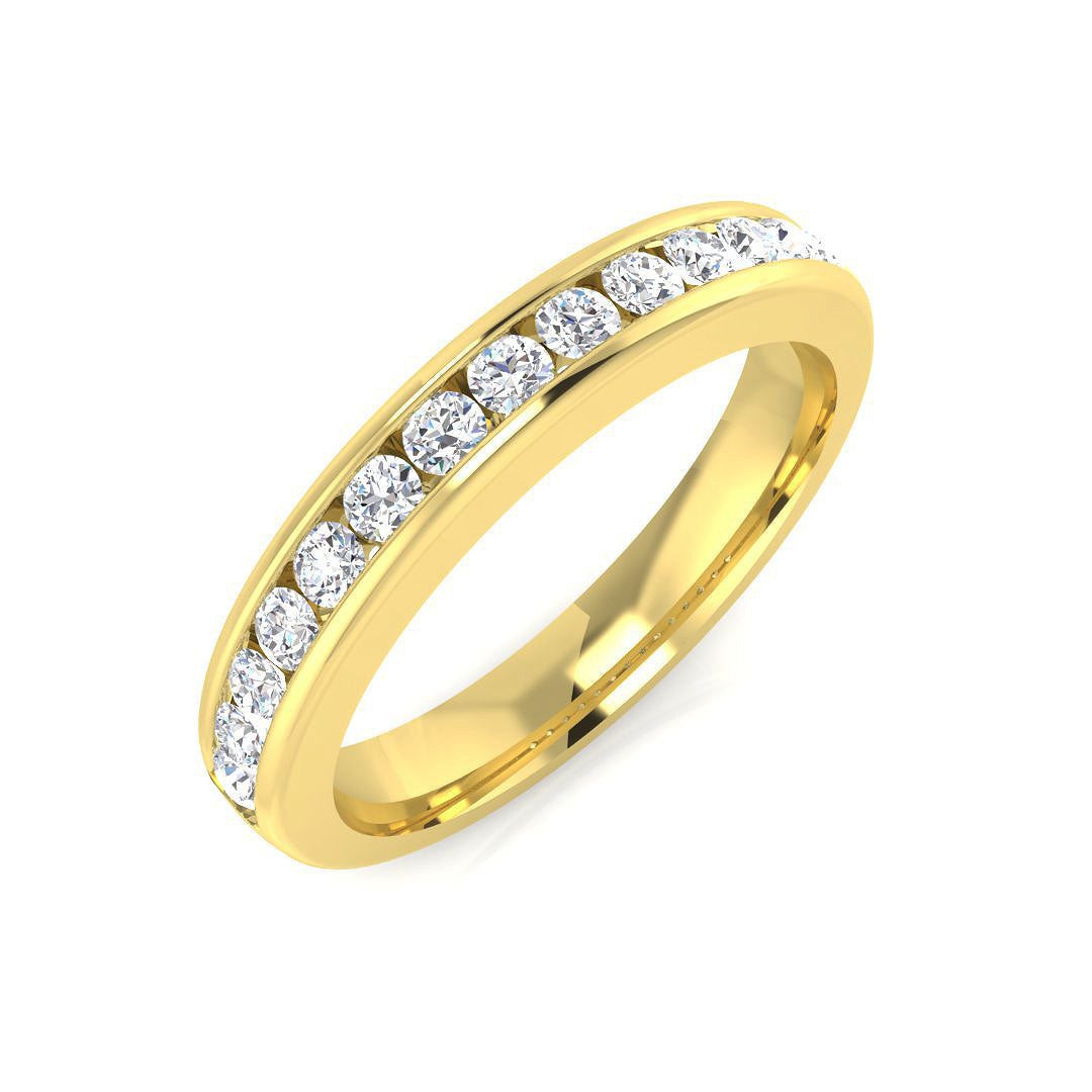 Half Eternity Diamond Ring 0.14ct–1.53ct – SR2193 – 18k Yellow Gold