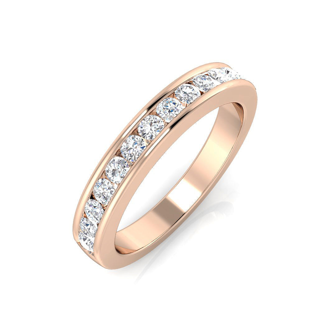 Half Eternity Diamond Ring 0.14ct–1.53ct – SR2193 – 18k Rose Gold
