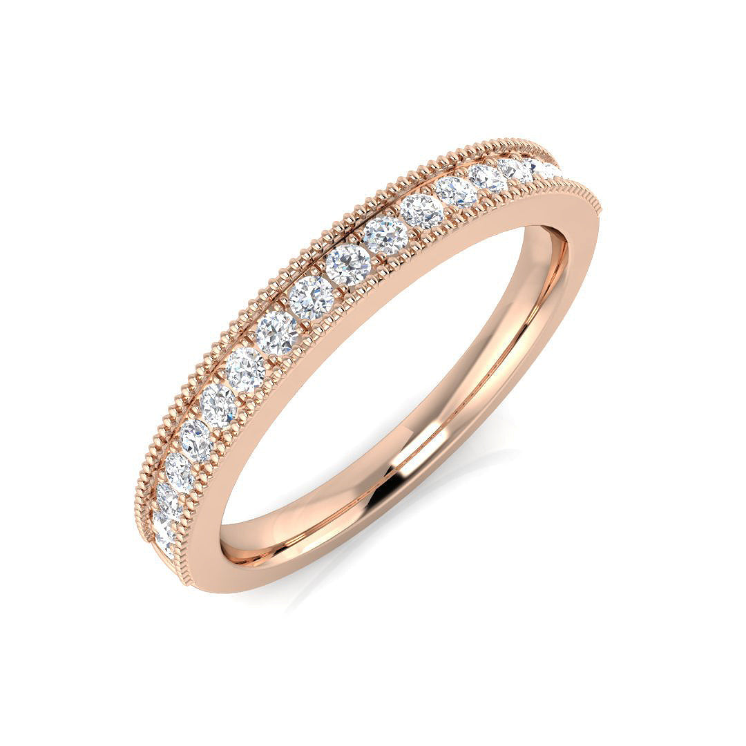 Half Eternity Diamond Ring 0.1ct–0.65ct – BJR0418 – 18k Rose Gold