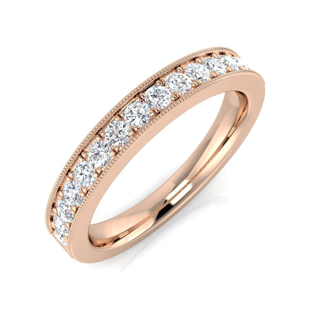 Half Eternity Diamond Ring 0.1ct–0.65ct – BJR0418 – 18k Rose Gold