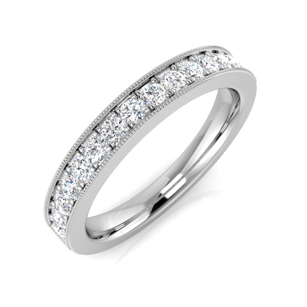 Half Eternity Diamond Ring 0.1ct–0.65ct – BJR0418 – 18k White Gold