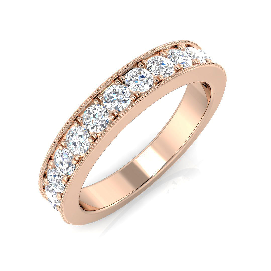 Half Eternity Diamond Ring 0.1ct–0.65ct – BJR0418 – 18k Rose Gold