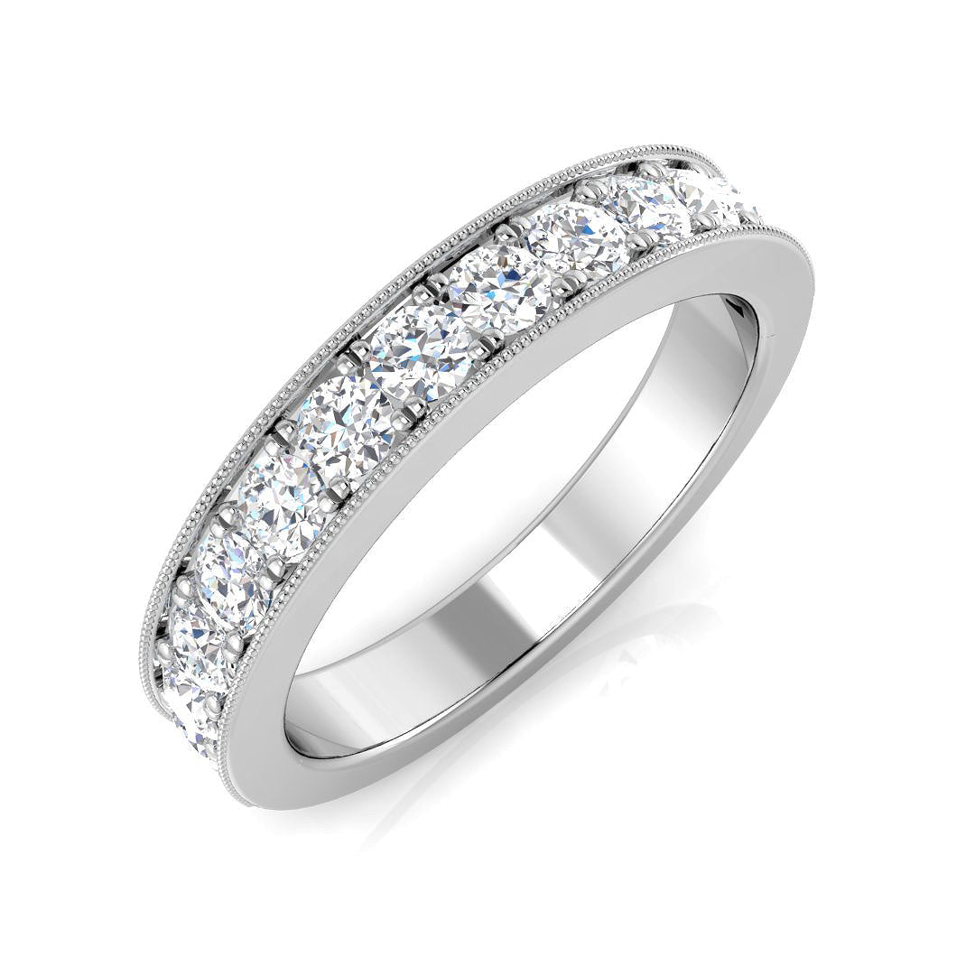 Half Eternity Diamond Ring 0.1ct–0.65ct – BJR0418 – 18k White Gold