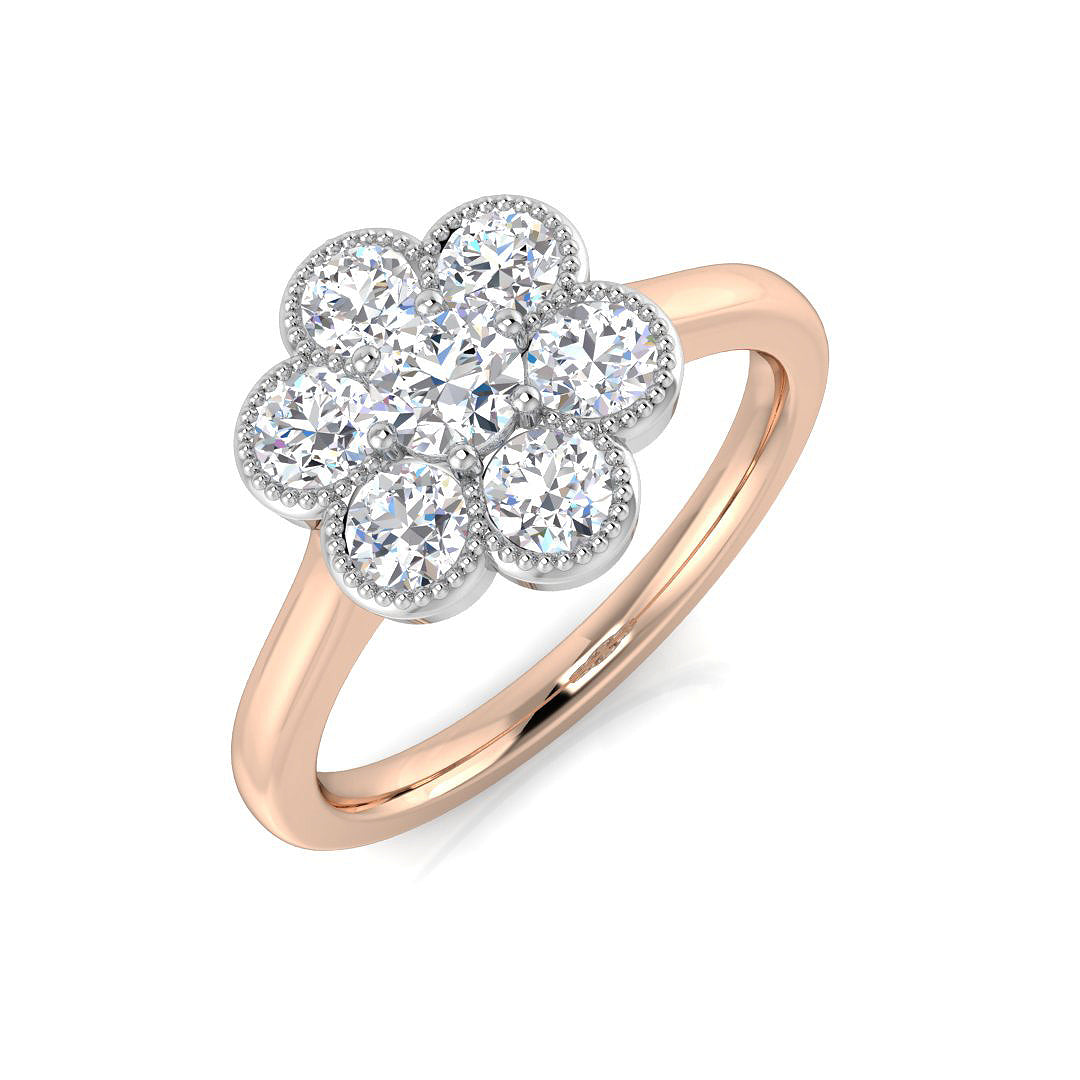 Multi Stone Diamond Ring 0.3ct–1.89ct – SR5077 – 18k Rose Gold