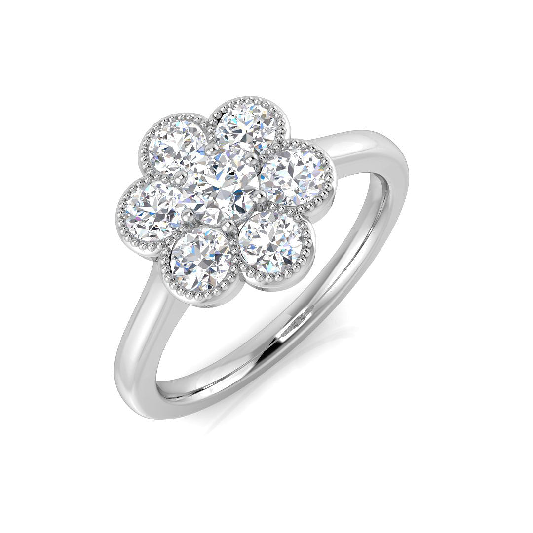 Multi Stone Diamond Ring 0.3ct–1.89ct – SR5077 – 18k White Gold