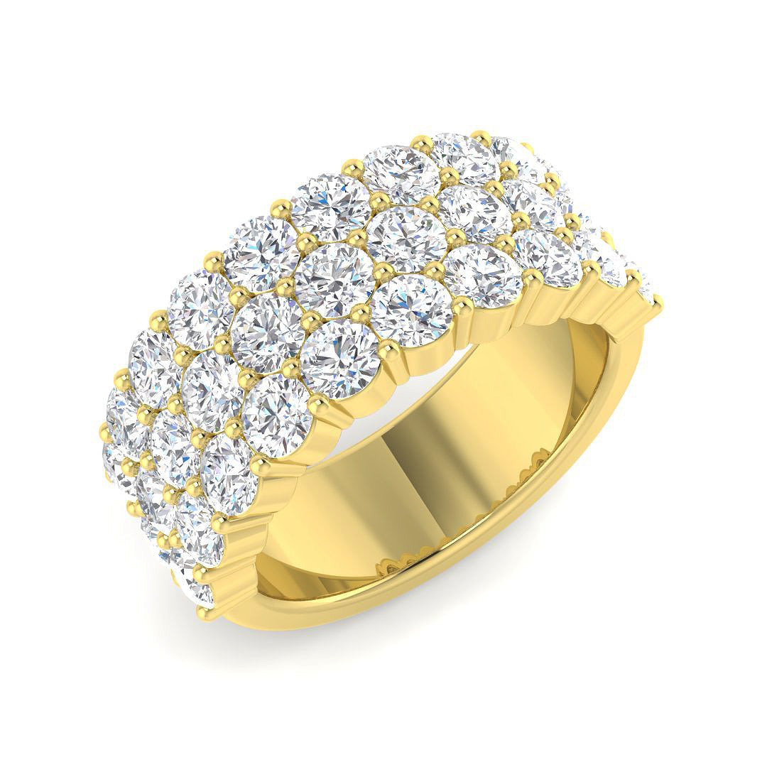 Half Eternity Diamond Ring 2.91ct–4.96ct – BJR0572 – 18k Yellow Gold
