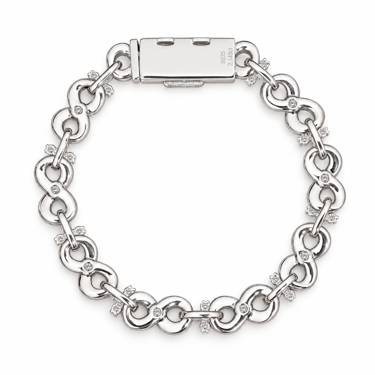 Lab Grown Diamond Infinity Cross Bracelet by Noir Flare – view 3