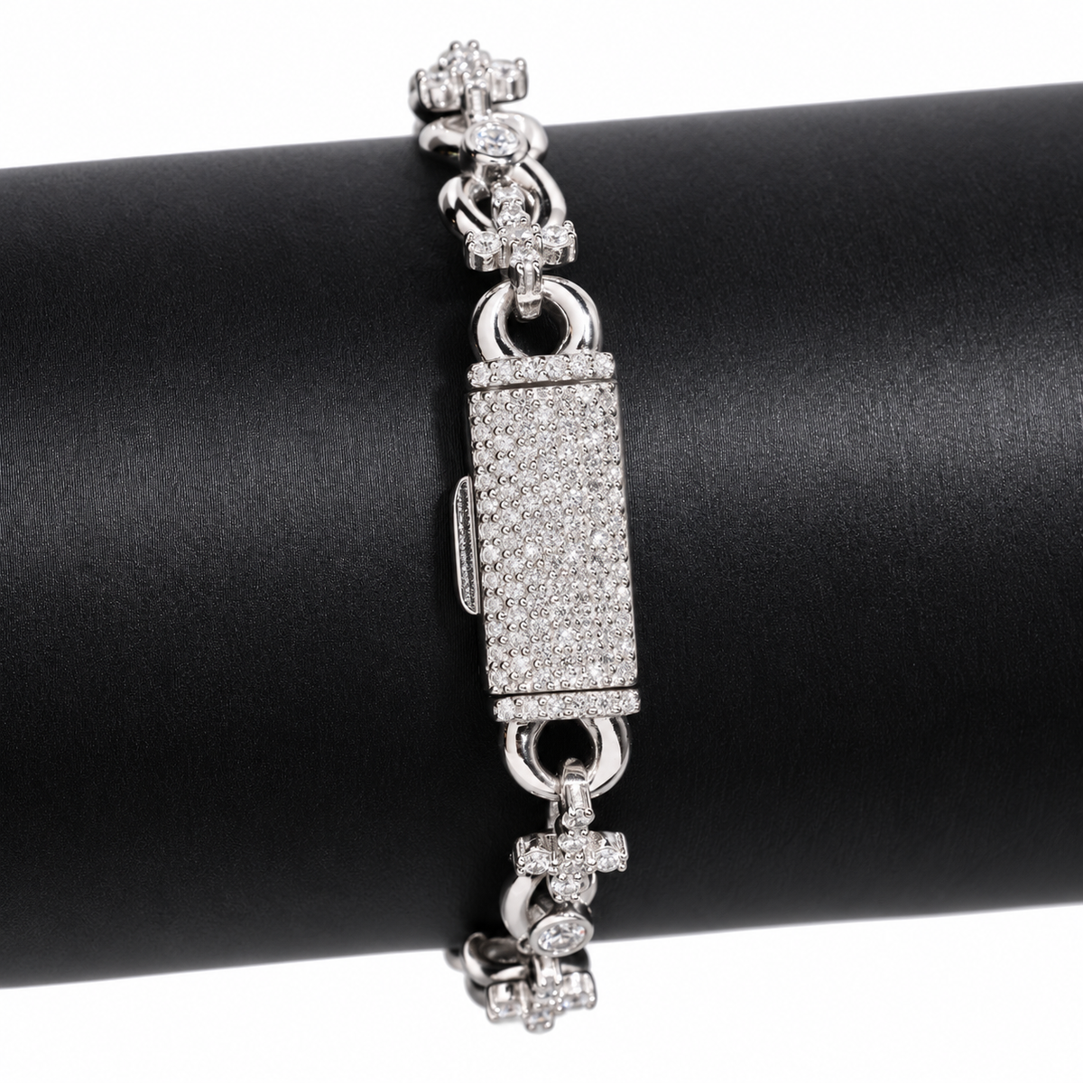 Lab Grown Diamond Infinity Cross Bracelet by Noir Flare – view 4