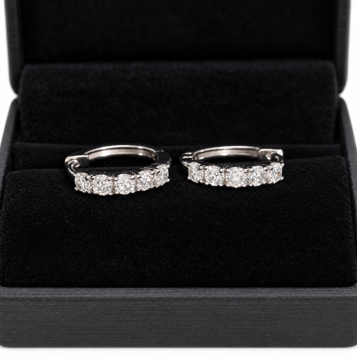 Round Lab-Grown Diamond Hoop Earrings