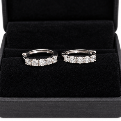 Round Lab-Grown Diamond Hoop Earrings