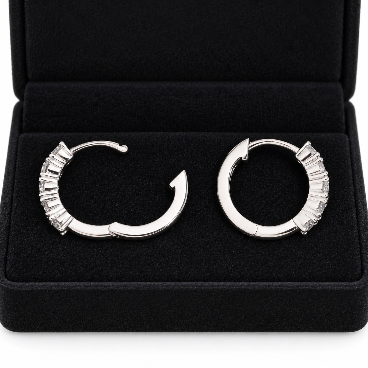 Round Lab-Grown Diamond Hoop Earrings