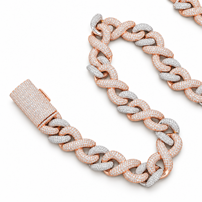 20mm Two-Tone Infinity Link Diamond Chain