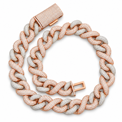 20mm Two-Tone Infinity Link Diamond Chain