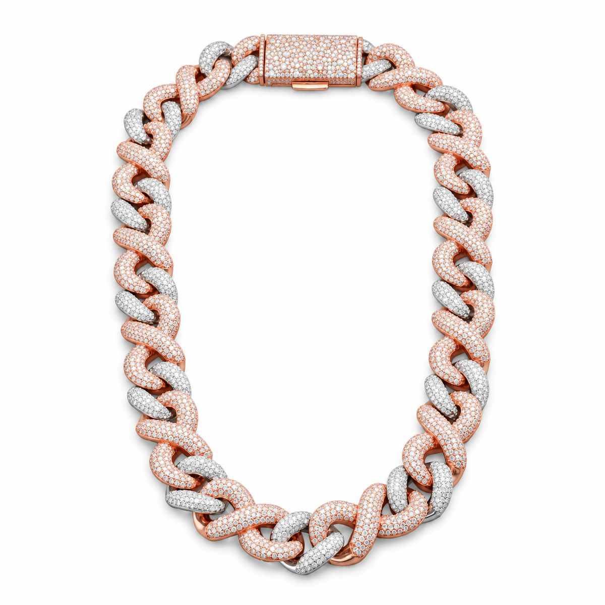 20mm Two-Tone Infinity Link Diamond Chain