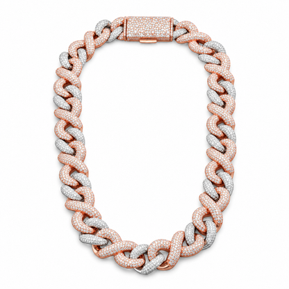 20mm Two-Tone Infinity Link Diamond Chain