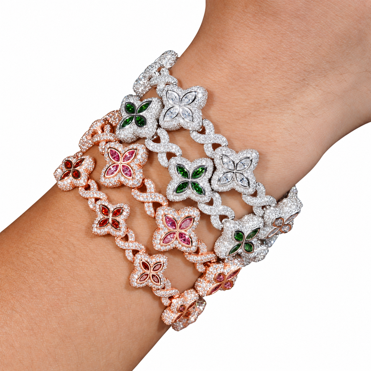 Clover Infinity Cuban Link Bracelet