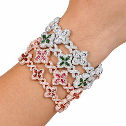 Clover Infinity Cuban Link Bracelet