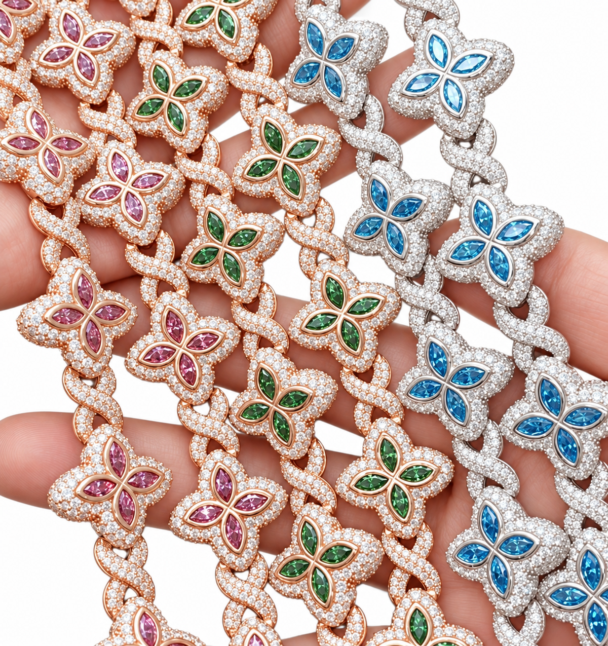 Clover Infinity Cuban Link Bracelet