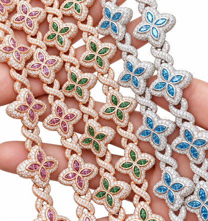 Clover Infinity Cuban Link Bracelet