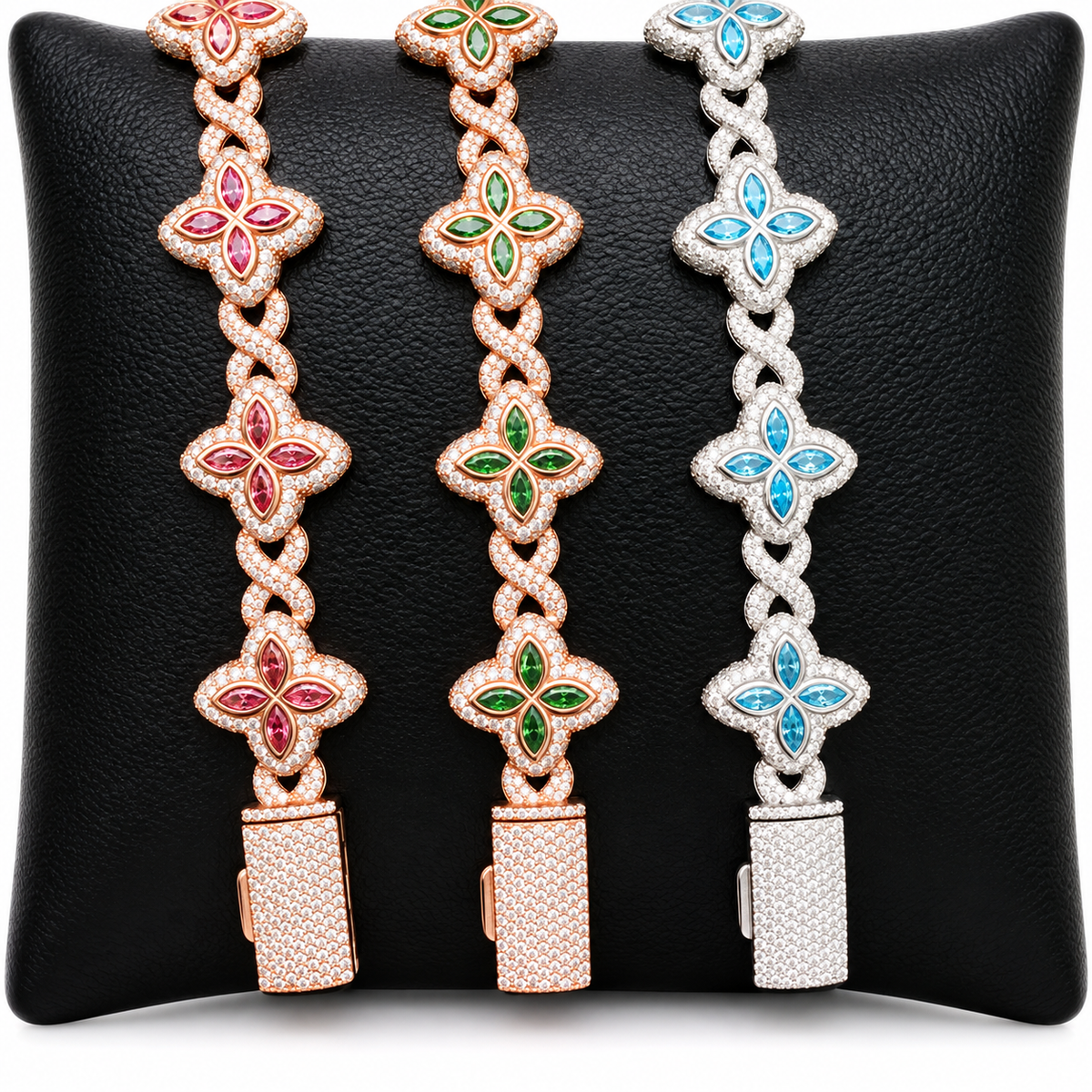 Clover Infinity Cuban Link Bracelet