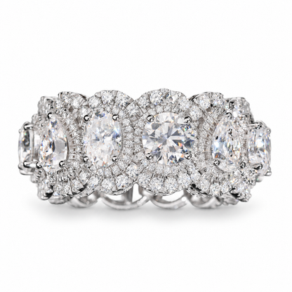 10K Gold Lab Diamond Mixed-Cut Eternity Ring