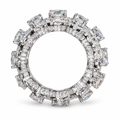 10K Gold Lab Diamond Mixed-Cut Eternity Ring