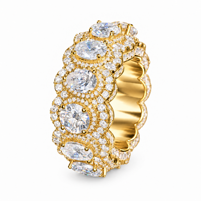 10K Gold Lab Diamond Mixed-Cut Eternity Ring