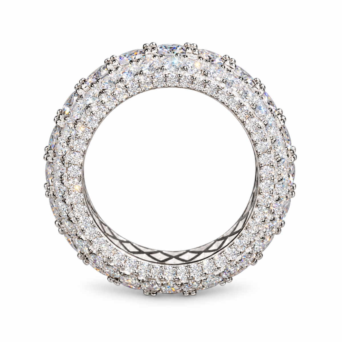 14K Gold Princess Cut Lab Diamond Cluster Ring