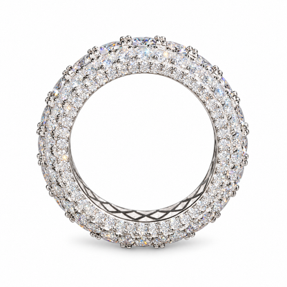 14K Gold Princess Cut Lab Diamond Cluster Ring