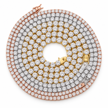 925 Sterling Silver VVS Moissanite Tennis Chain