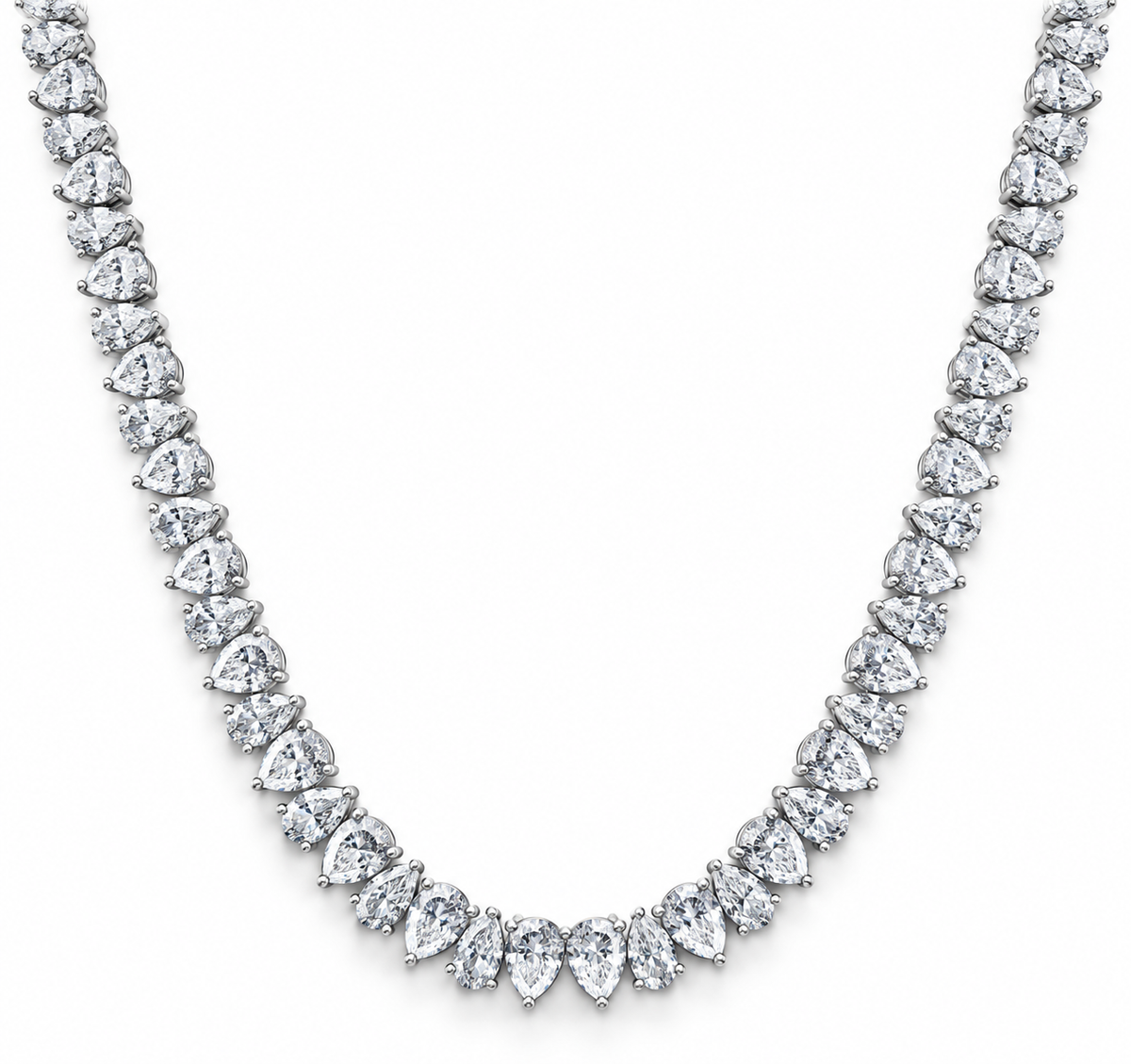 Pear Cut Lab Diamond Tennis Chain