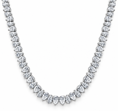 Pear Cut Lab Diamond Tennis Chain