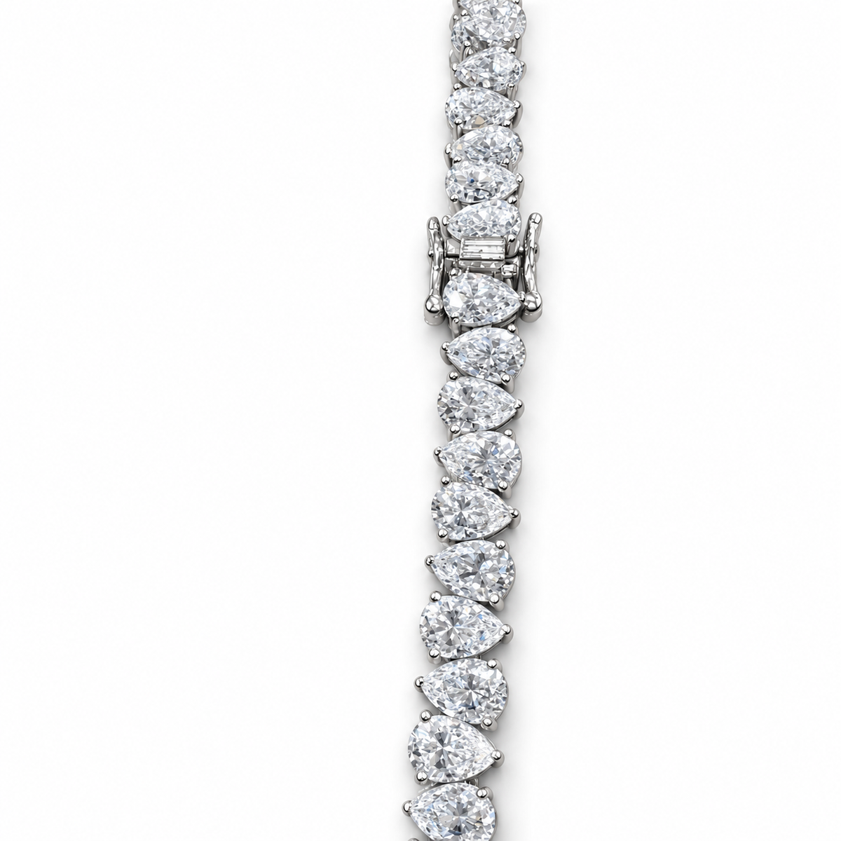 Pear Cut Lab Diamond Tennis Chain