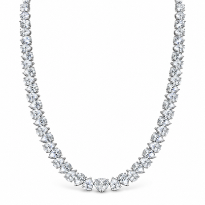 Pear Cut Lab Diamond Tennis Chain