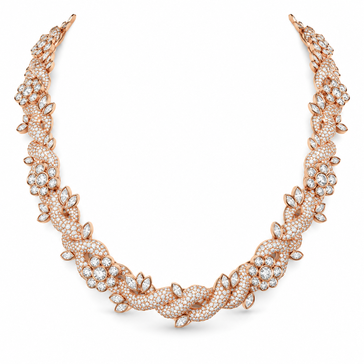 18mm Floral Cuban Link Chain