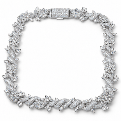 18mm Floral Cuban Link Chain