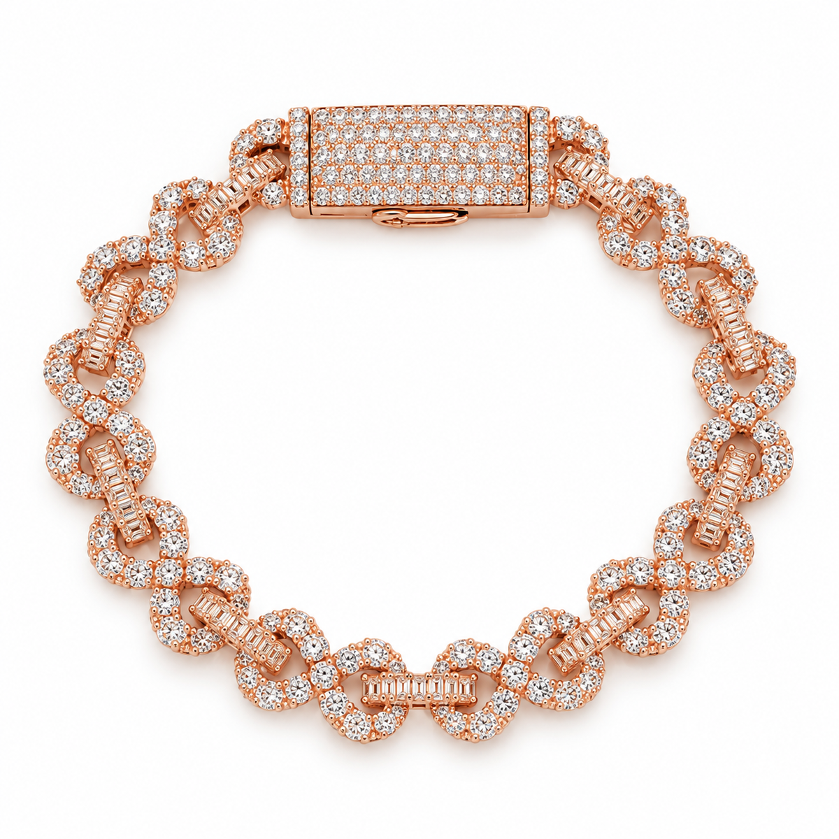 10k Rose Gold Infinity link bracelet