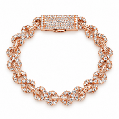 10k Rose Gold Infinity link bracelet
