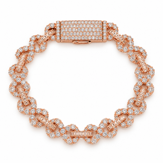 9ct Rose Gold Infinity link bracelet