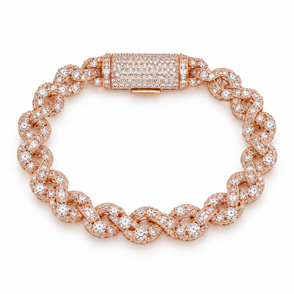 10k Rose Gold Infinity link bracelet